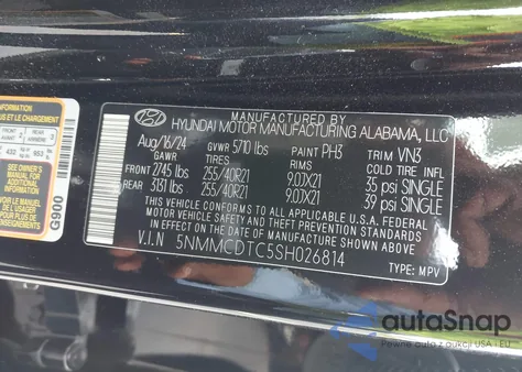 2025 Genesis Gv70 3.5T Awd Sport from USA, damaged, VIN 5NMMCDTC5SH026814